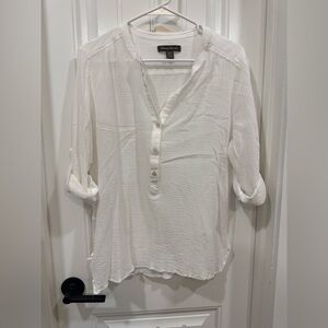 Tommy Bahama White Textured Blouse